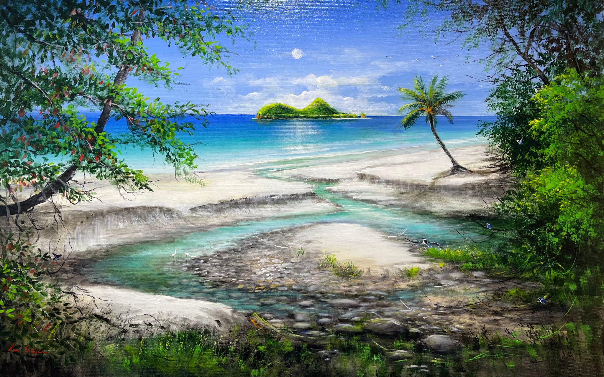 Ian Stephens Fine Art, Far North Queensland, Coral Coast Bird Life, Beach Life, Tropical Nature, Wall Art, Visual Art, Original Australian Painting