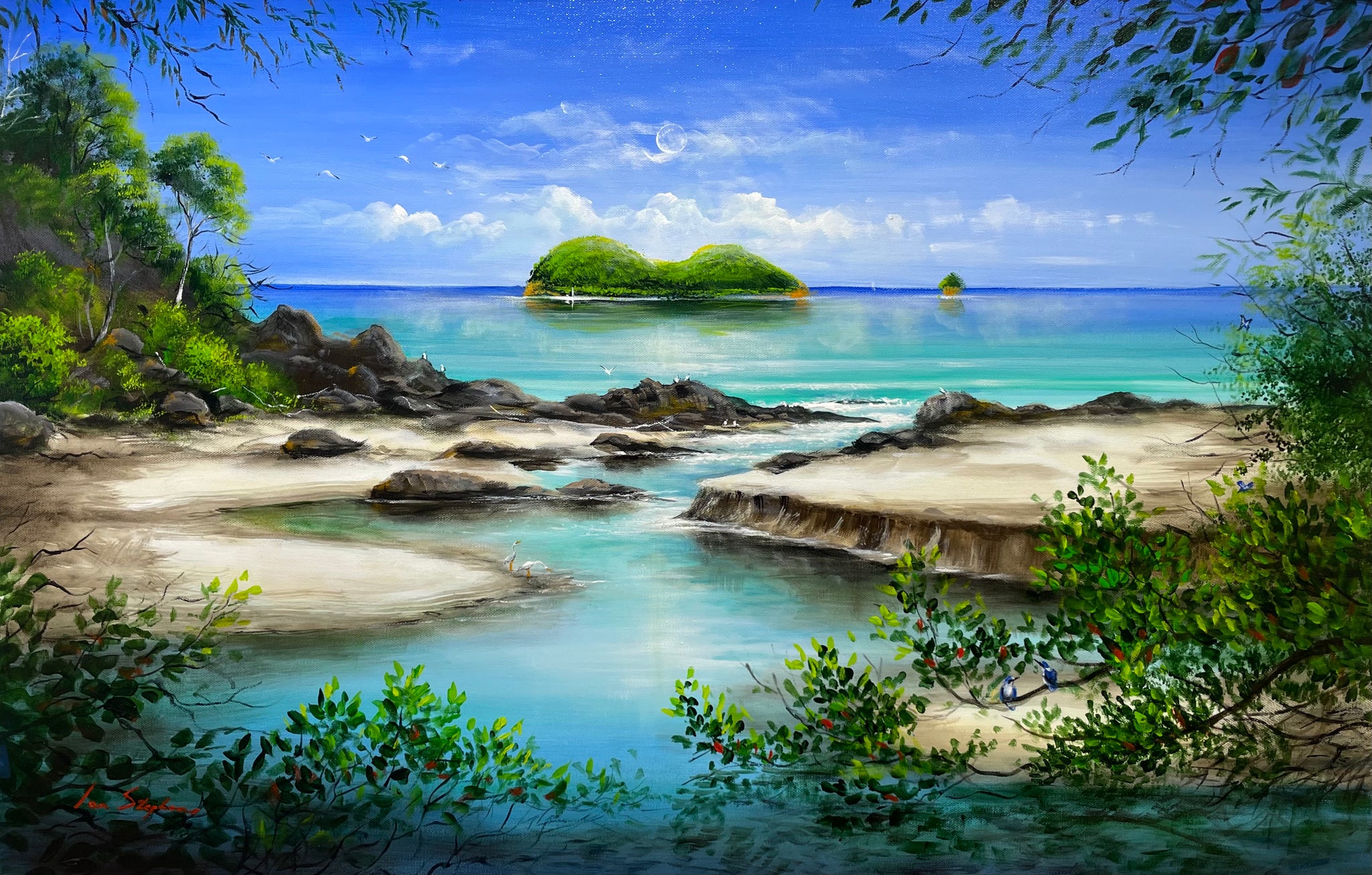 Looking from Palm Cove to Double Island