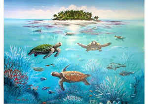 Turtles on the Great Barrier Reef